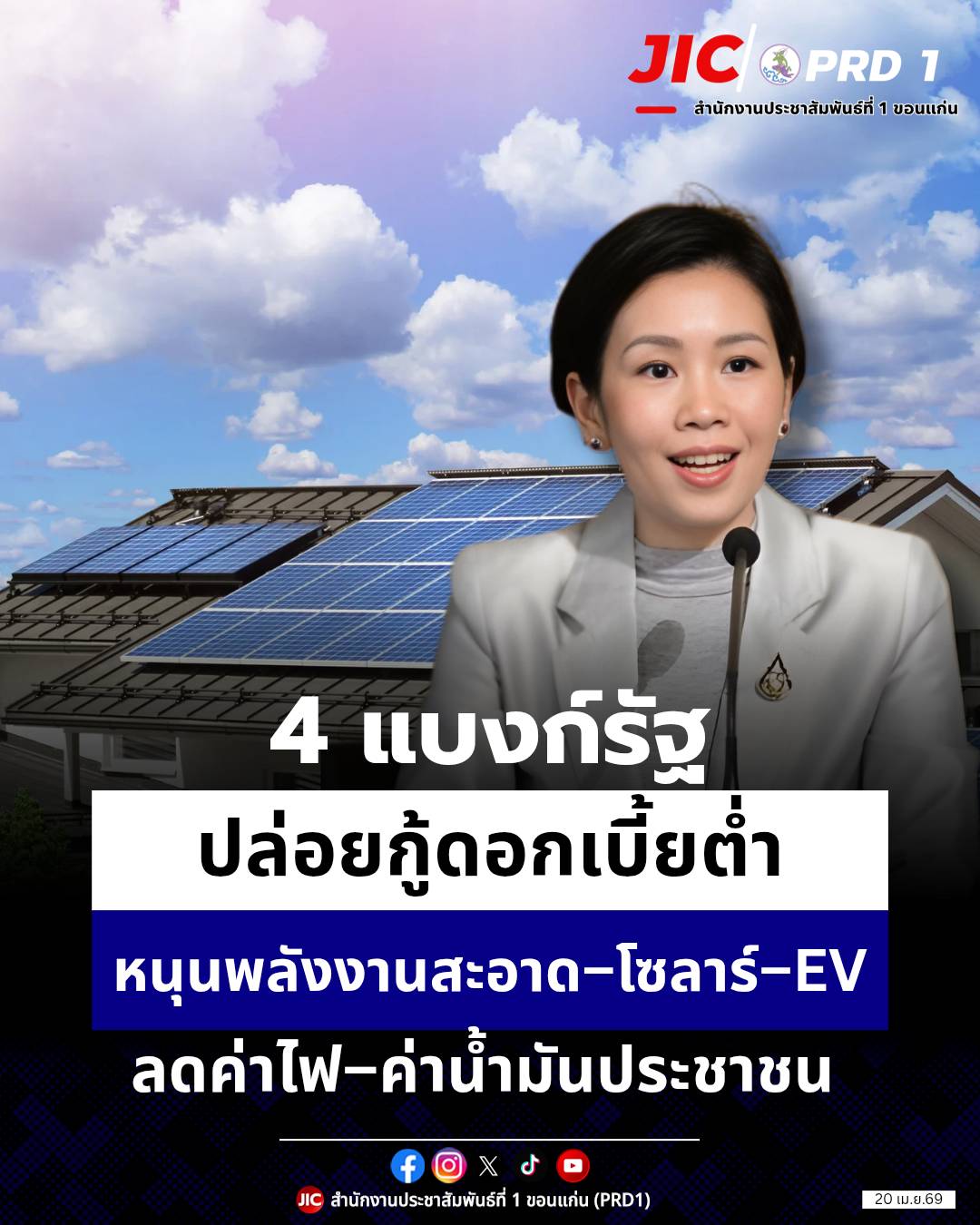 เช็คเลย 4 แบงก์รัฐปล่อยสินเชื่อดอกเบี้ยพิเศษ หนุนคนไทยสู่พลังงานสะอาด ลดภาระราคาน้ำมัน&ndash;ค่าไฟ