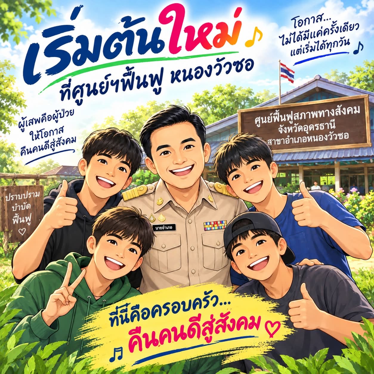 เปลี่ยน "ผู้ต้องหา" เป็น "ลูกชาย"  ปรับเปลี่ยนจากการลงโทษมาใช้กระบวนการทางจิตวิทยาและความผูกพัน  หล่อหลอมและให้โอกาสพัฒนาศักยภาพของตนเอง จนได้ ลูกชายคนดี คืนสู่สังคมอีกครั้ง